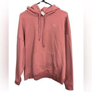 🔥 Alo Yoga Accolade Hoodie Dusty Rose Pink Pullover Sweatshirt Women’s XL